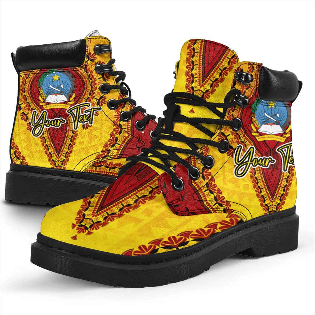 Africa Boots Angola Yellow Version All Season Boots Vintage African Dashiki