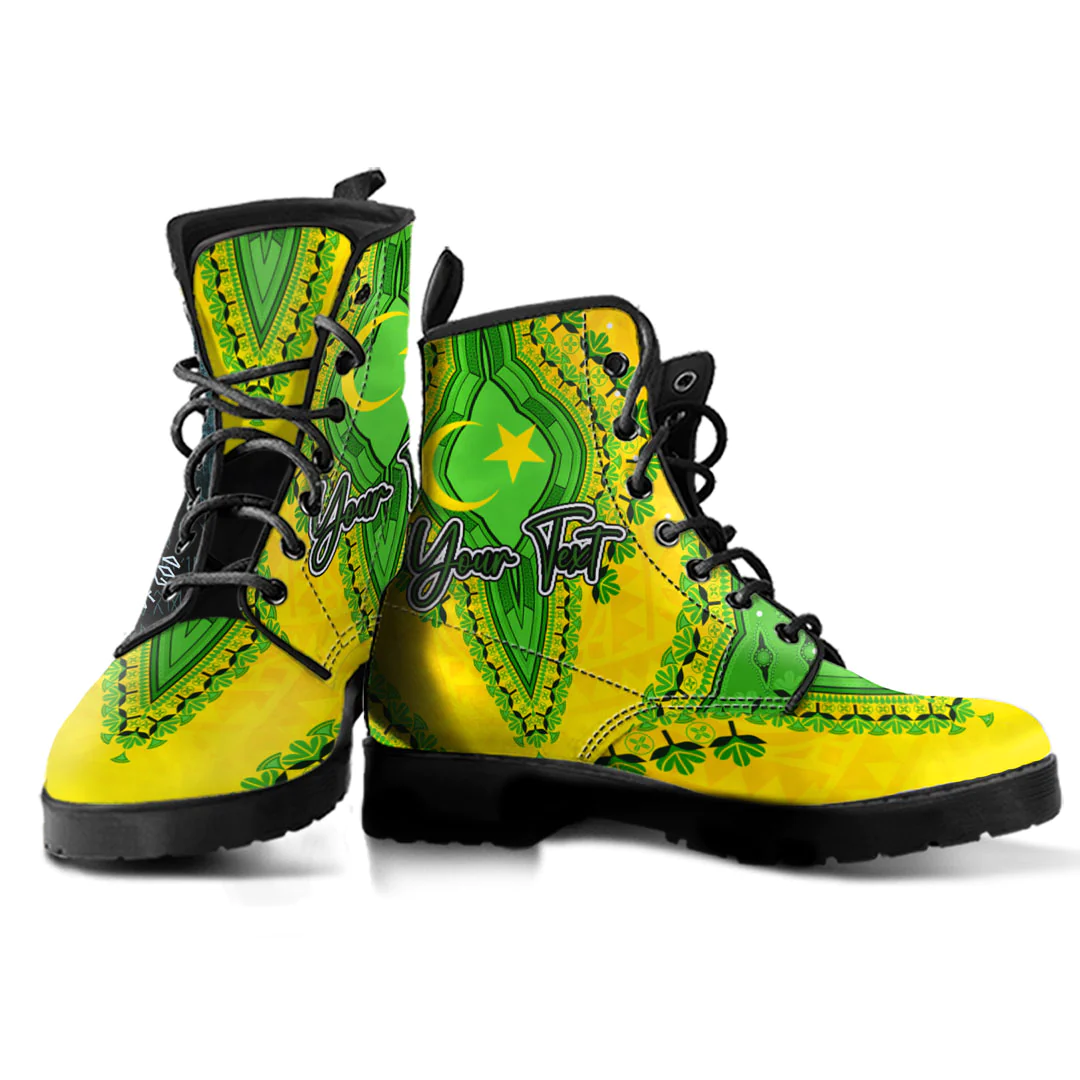Africa Boots Gambia Yellow Version Leather Boots Vintage African Dashiki