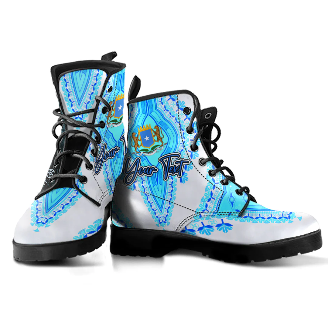 Africa Boots Somalia White Version Leather Boots Vintage African Dashiki