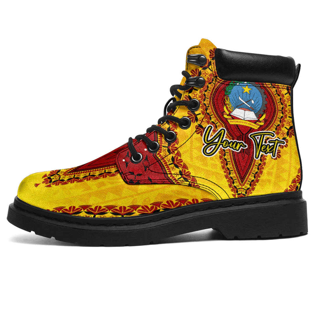 Africa Boots Angola Yellow Version All Season Boots Vintage African Dashiki