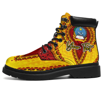 Africa Boots Angola Yellow Version All Season Boots Vintage African Dashiki