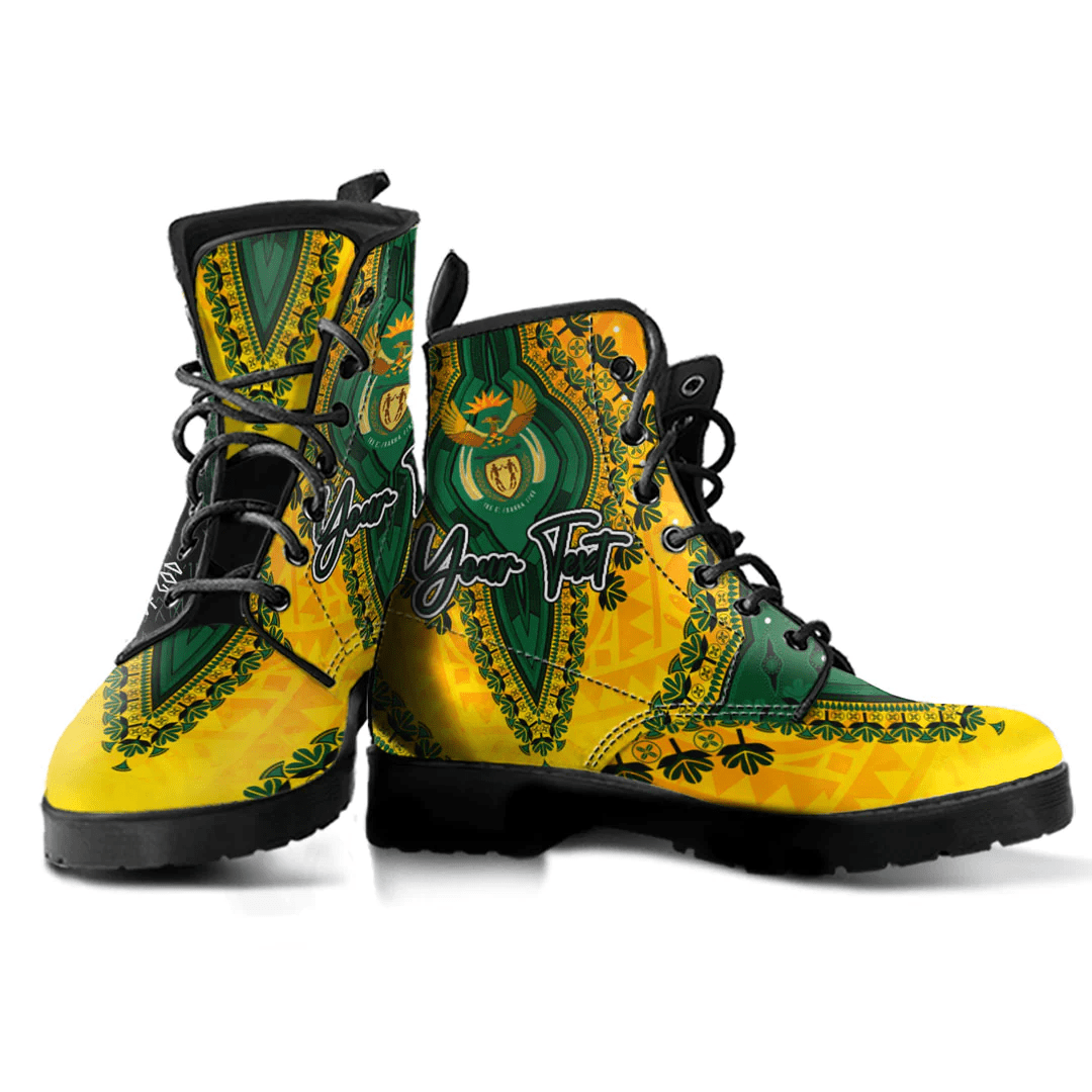 Africa Boots South Africa Yellow Version Leather Boots Vintage African Dashiki