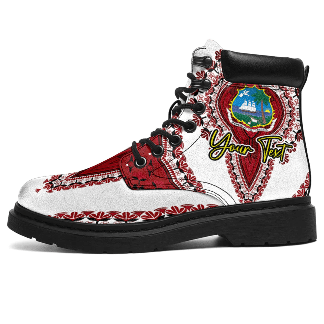 Africa Boots Liberia White Version All Season Boots Vintage African Dashiki
