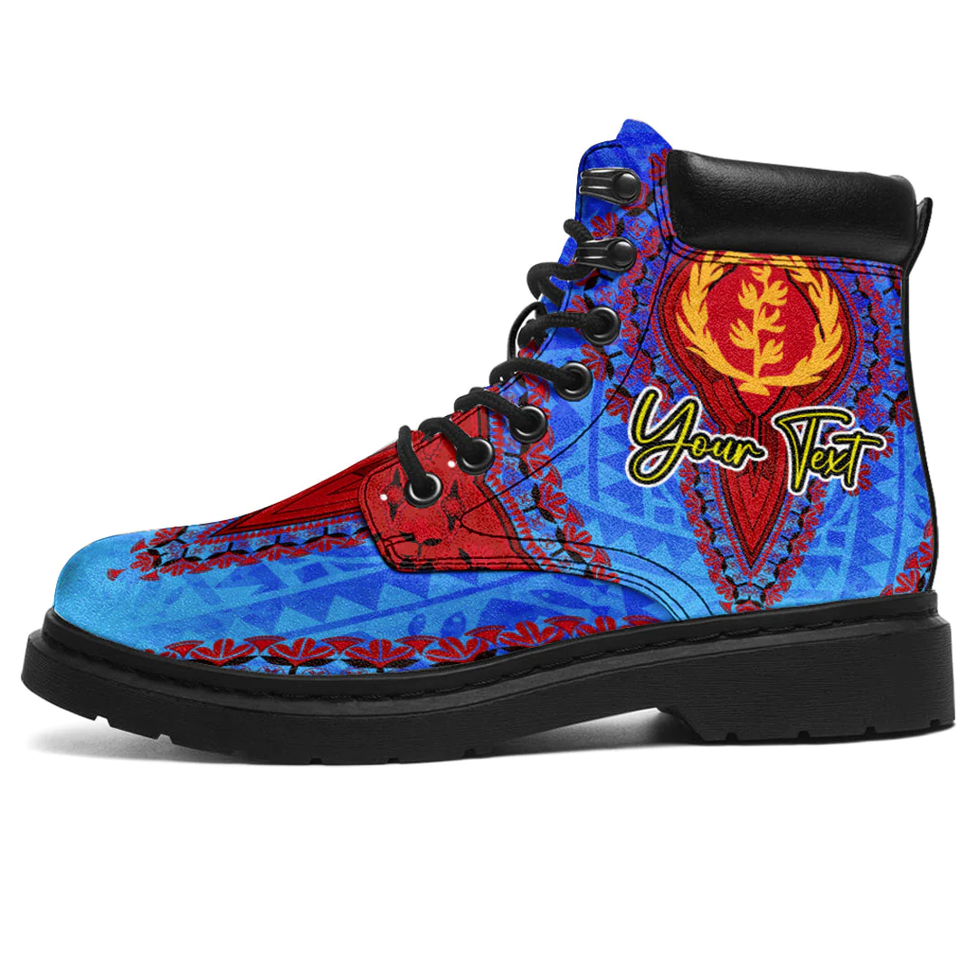 Africa Boots Eritrea Blue Version All Season Boots Vintage African Dashiki