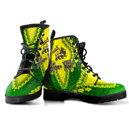 Africa Boots Ethiopia Leather Boots Vintage African Dashiki