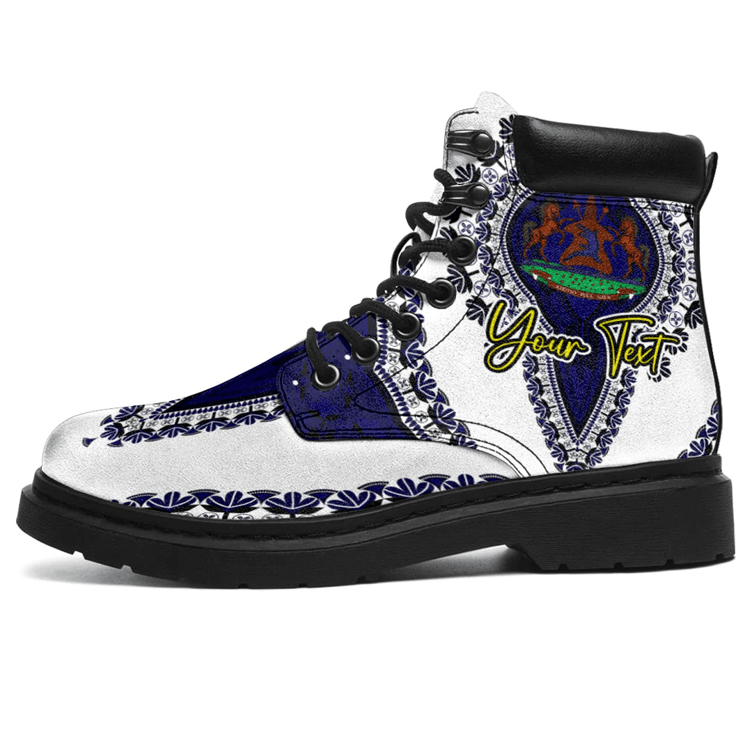 Africa Boots Lesotho White Version All Season Boots Vintage African Dashiki