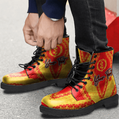 Africa Boots Eritrea Yellow Version Leather Boots Vintage African Dashiki