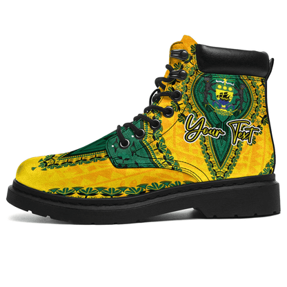Africa Boots Gabon All Season Boots Vintage African Dashiki