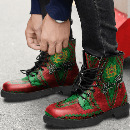 Africa Boots Morocco Leather Boots Vintage African Dashiki