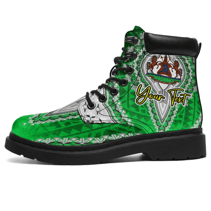 Africa Boots Lesotho Green Version All Season Boots Vintage African Dashiki