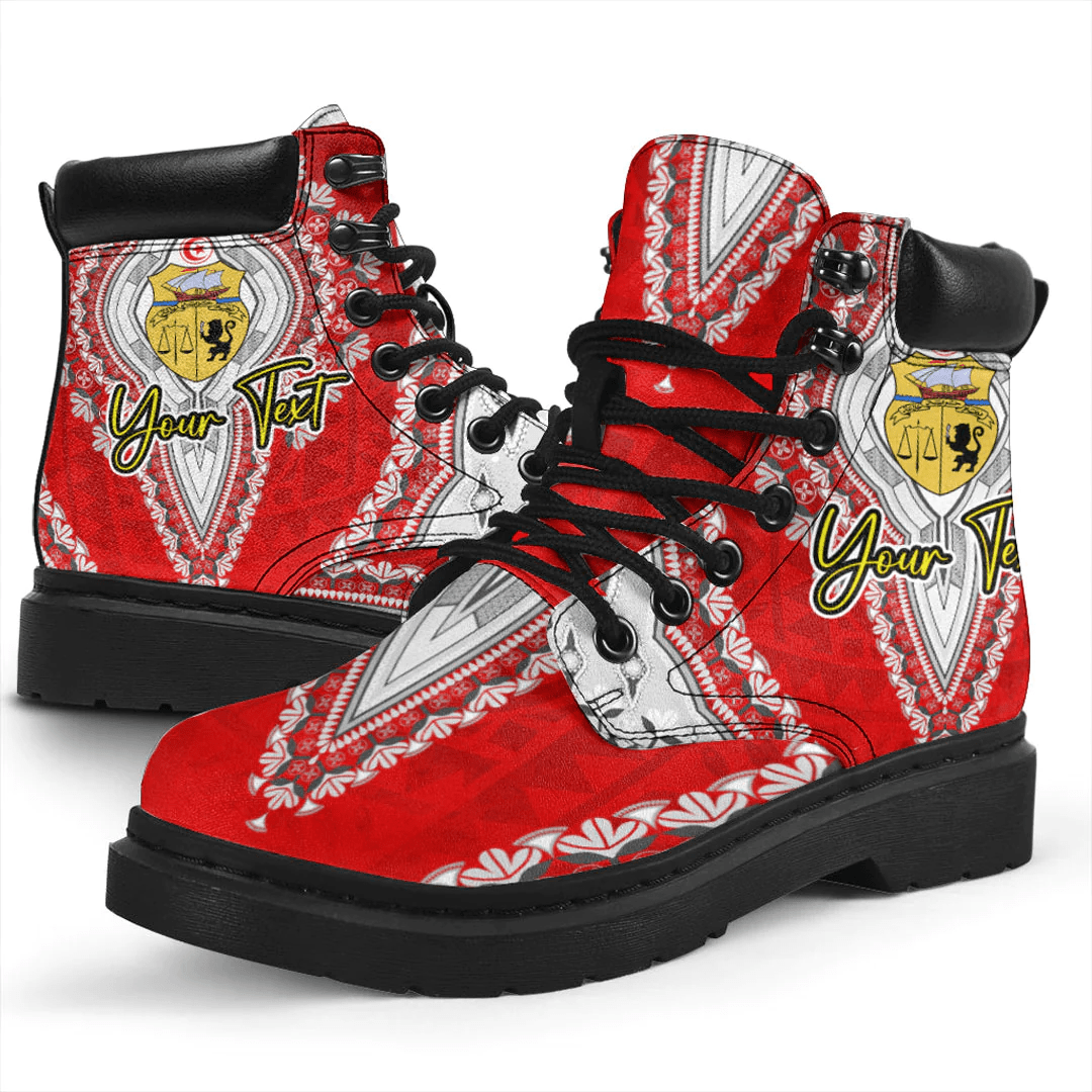 Africa Boots Tunisia Red Version All Season Boots Vintage African Dashiki