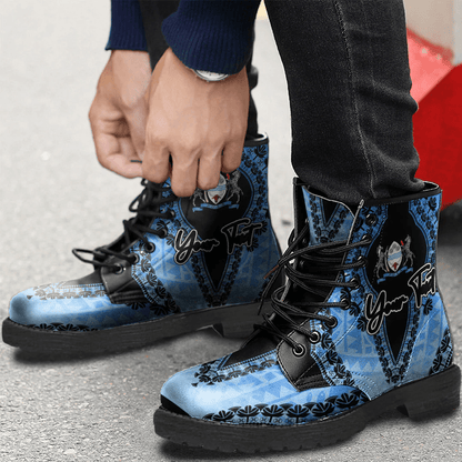 Africa Boots Botswana Leather Boots Vintage African Dashiki