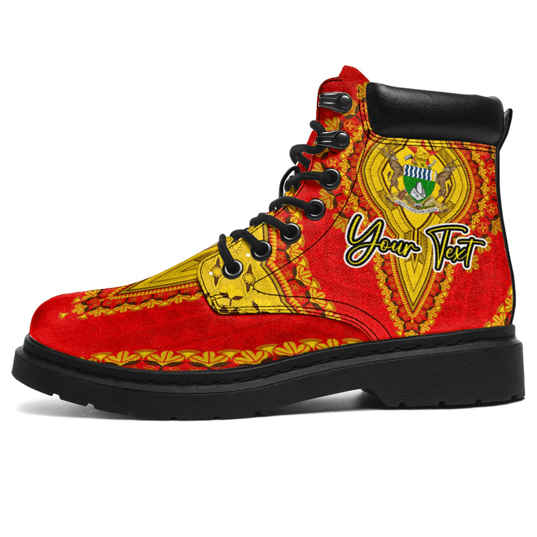 Africa Boots Zimbabwe Red Version All Season Boots Vintage African Dashiki