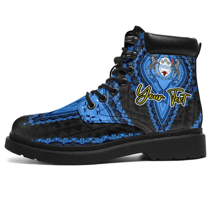 Africa Boots Botswana Black Version All Season Boots Vintage African Dashiki