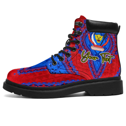 Africa Boots Democratic Republic Of The Congo Red Version All Season Boots Vintage African Dashiki