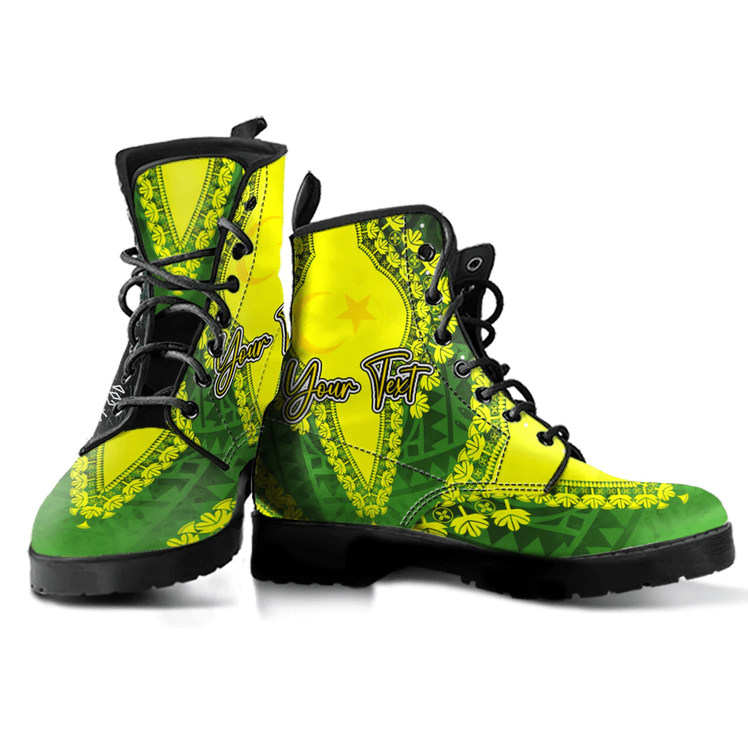Africa Boots Gambia Green Version Leather Boots Vintage African Dashiki