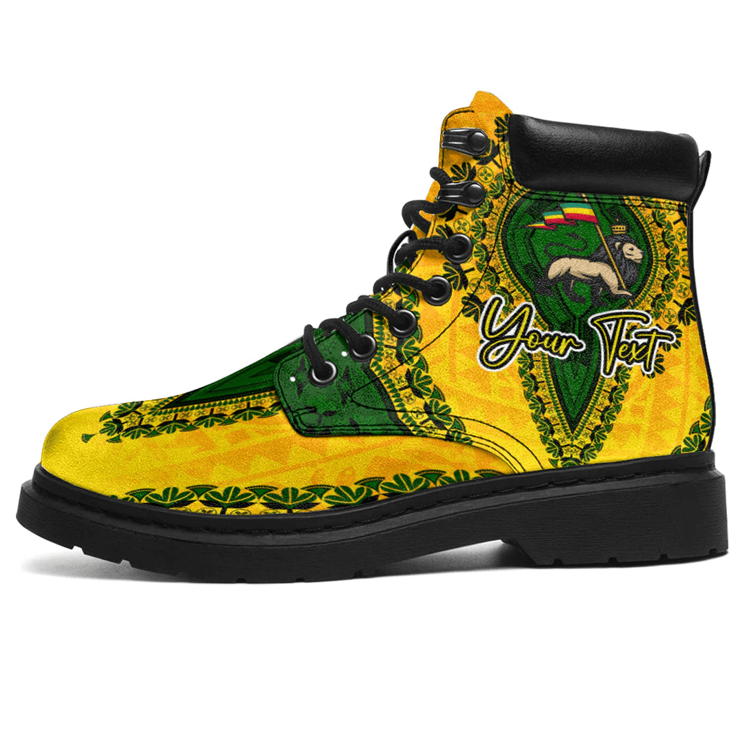Africa Boots Ethiopia Yellow Version All Season Boots Vintage African Dashiki