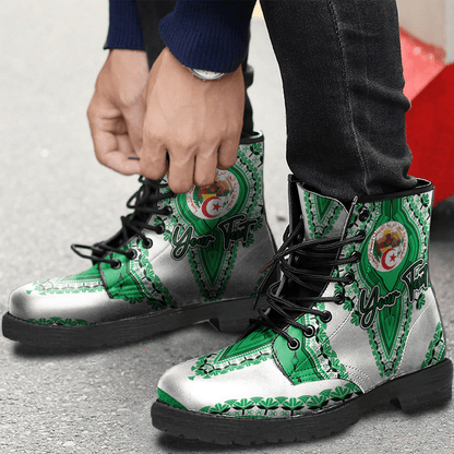 Africa Boots Algeria Leather Boots Vintage African Dashiki
