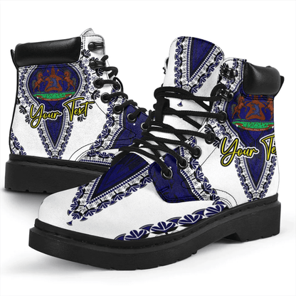 Africa Boots Lesotho White Version All Season Boots Vintage African Dashiki