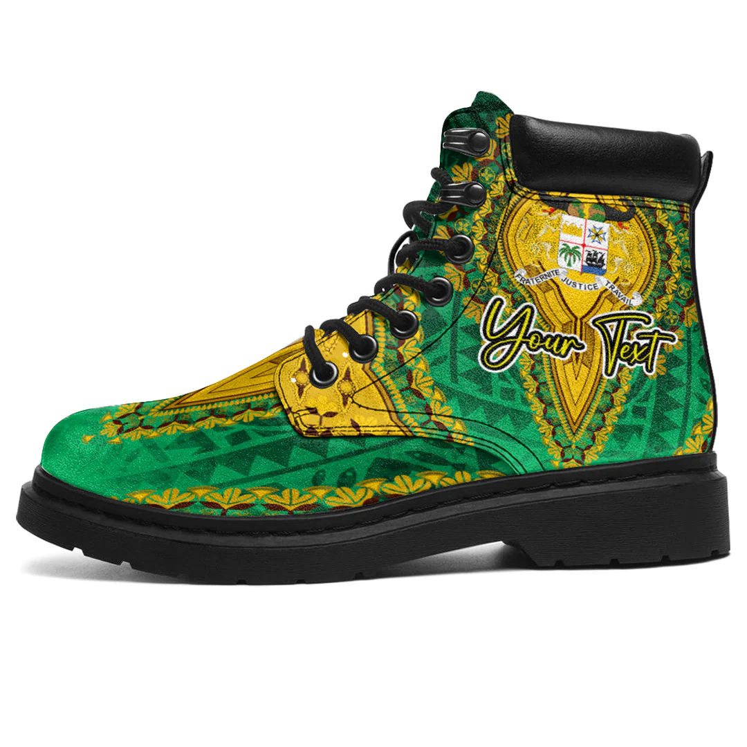 Africa Boots Benin Green Version All Season Boots Vintage African Dashiki