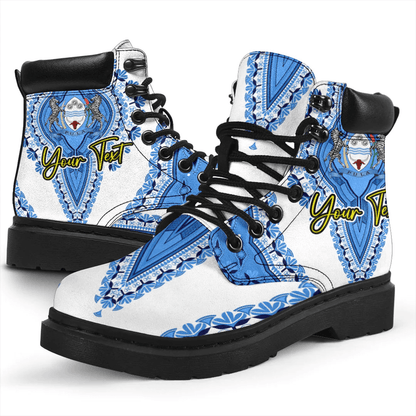 Africa Boots Botswana White Version All Season Boots Vintage African Dashiki