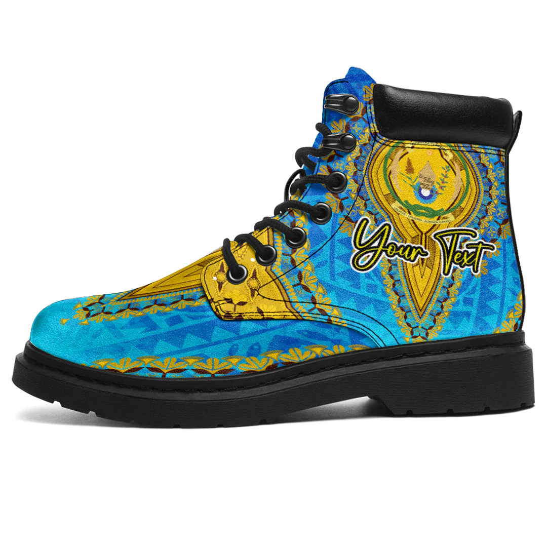 Africa Boots Rwanda Blue Version All Season Boots Vintage African Dashiki