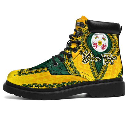 Africa Boots Togo Yellow Version All Season Boots Vintage African Dashiki