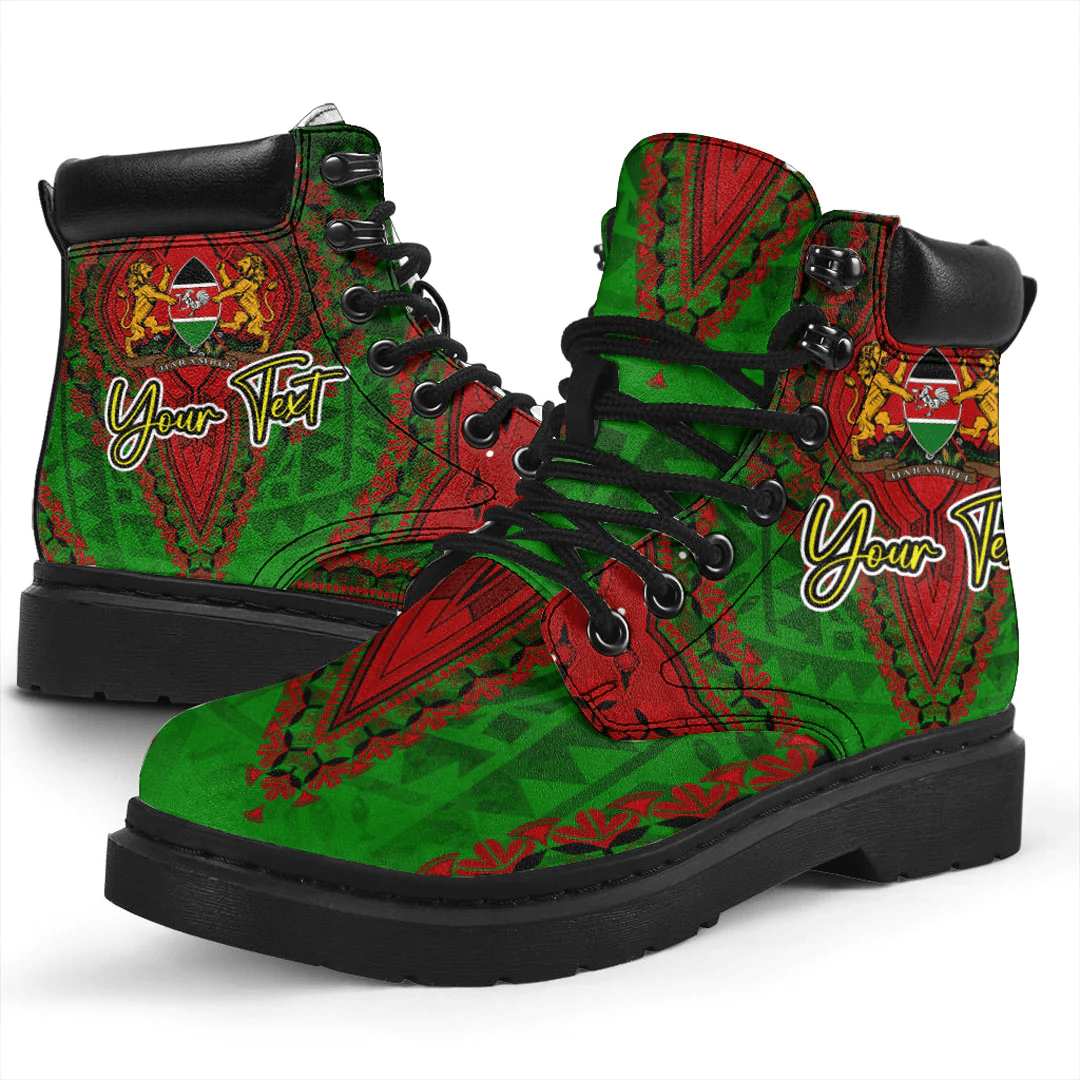 Africa Boots Kenya Green Version All Season Boots Vintage African Dashiki