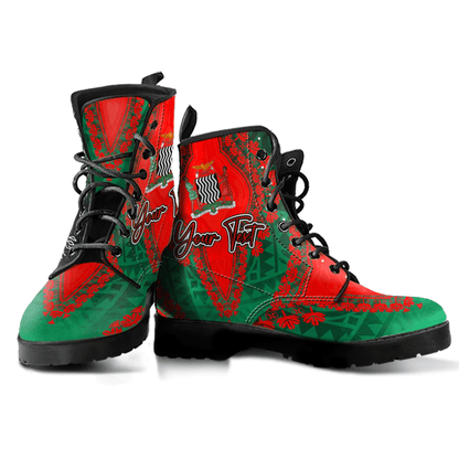 Africa Boots Zambia Leather Boots Vintage African Dashiki