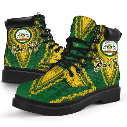 Africa Boots Nairobi the Capital City Region of Kenya All Season Boots Vintage African Dashiki
