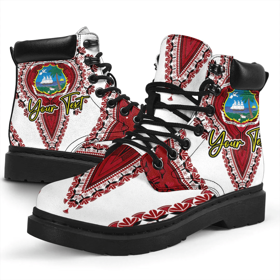 Africa Boots Liberia White Version All Season Boots Vintage African Dashiki