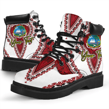 Africa Boots Liberia White Version All Season Boots Vintage African Dashiki