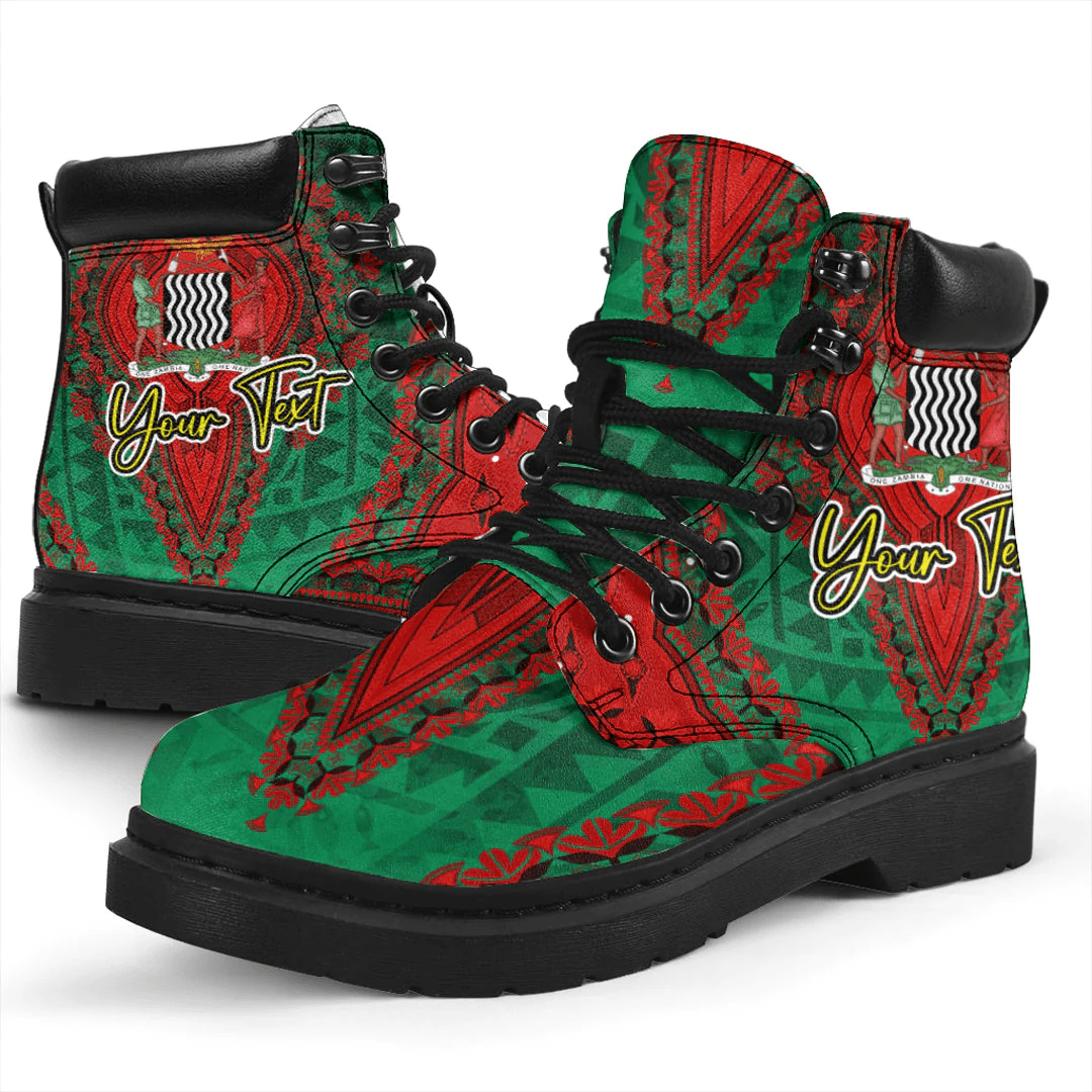 Africa Boots Zambia All Season Boots Vintage African Dashiki