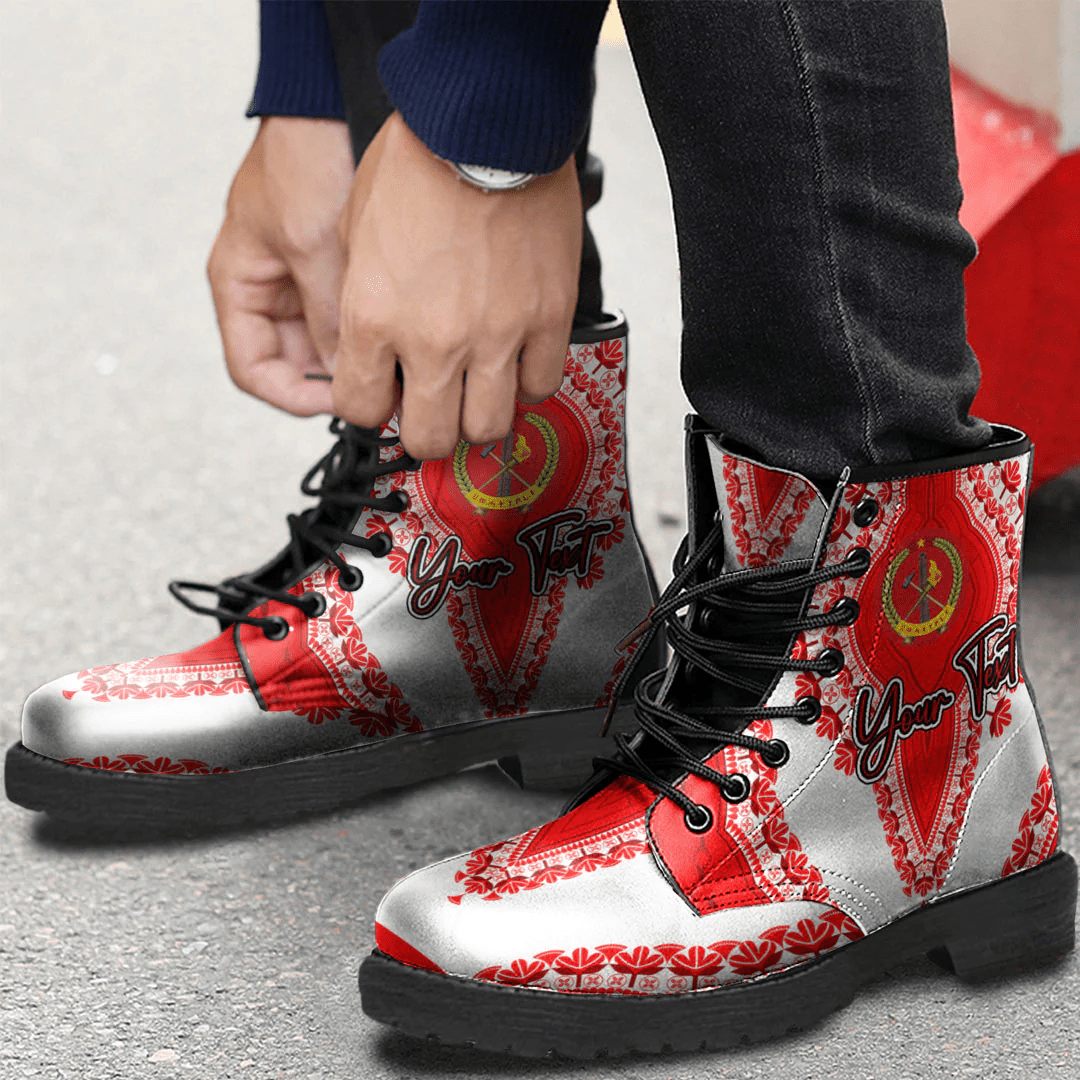 Africa Boots Tigray White Version Ethiopia National Regional States Leather Boots Vintage African Dashiki