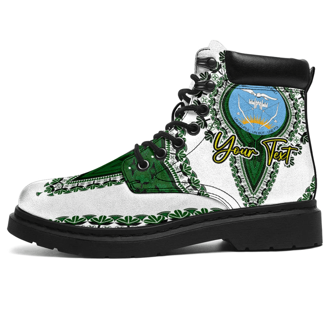 Africa Boots Mali White Version All Season Boots Vintage African Dashiki