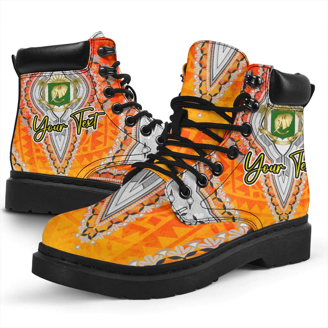 Africa Boots Ivory Coast All Season Boots Vintage African Dashiki
