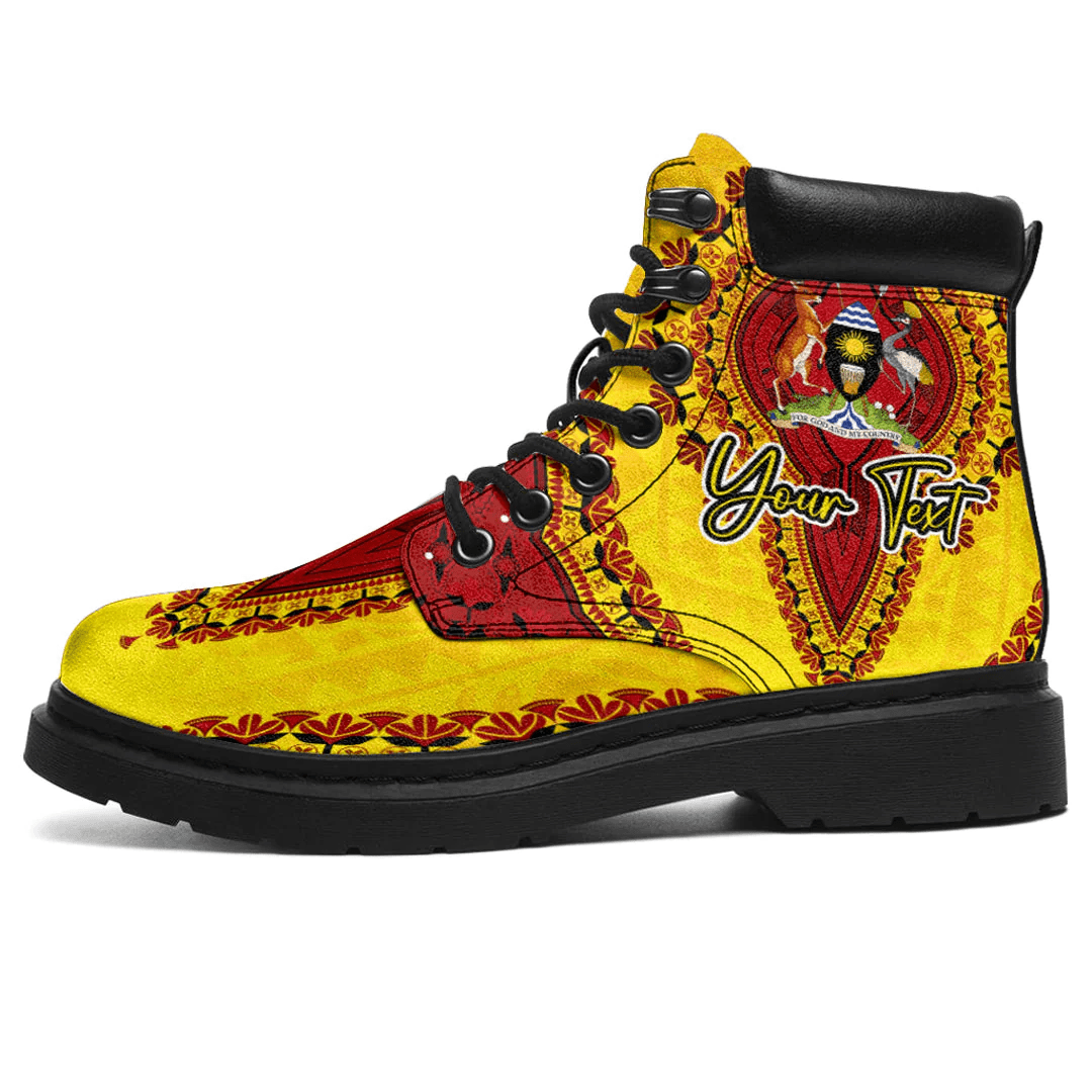 Africa Boots Uganda Yellow Version All Season Boots Vintage African Dashiki