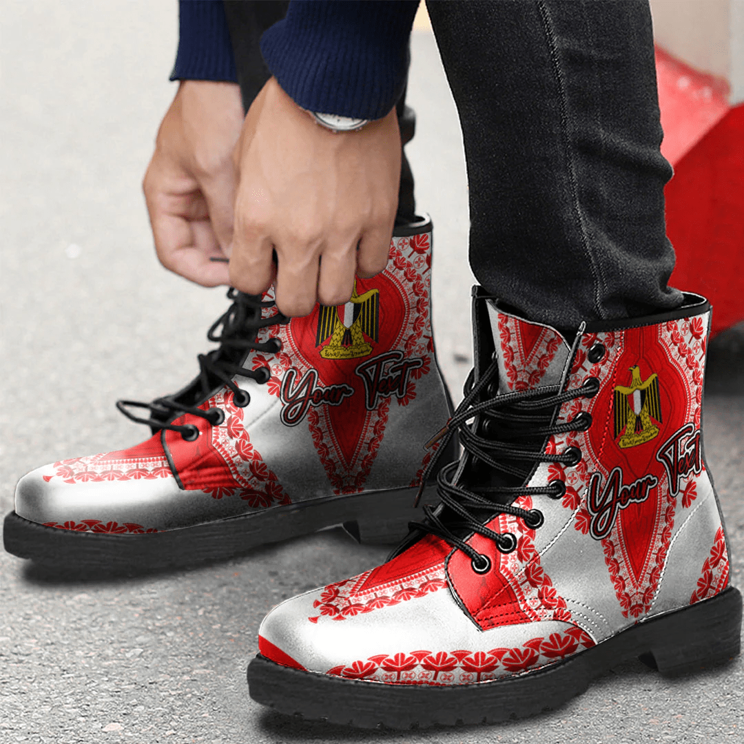 Africa Boots Egypt White Version Leather Boots Vintage African Dashiki