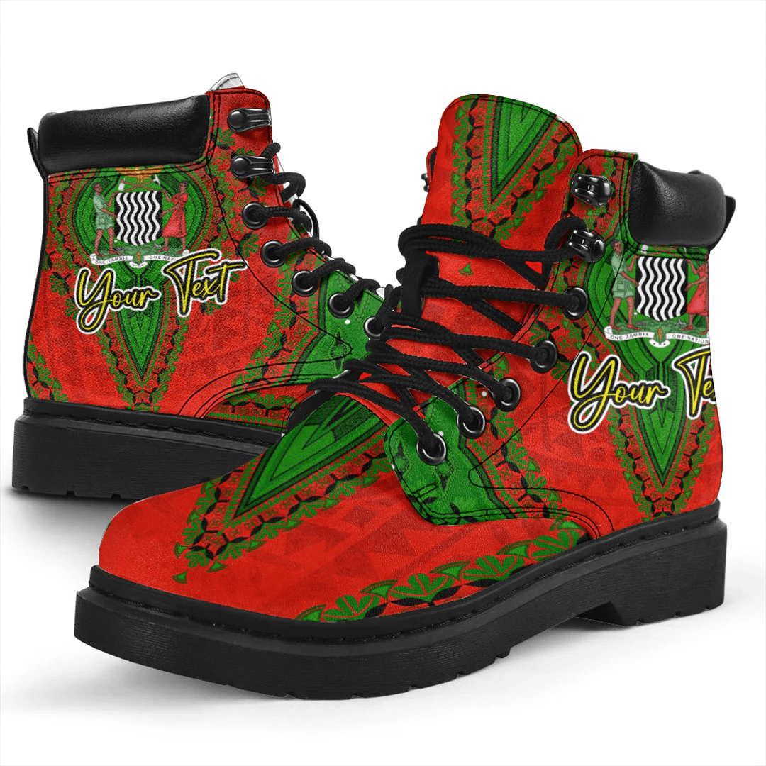 Africa Boots Zambia Red Version All Season Boots Vintage African Dashiki