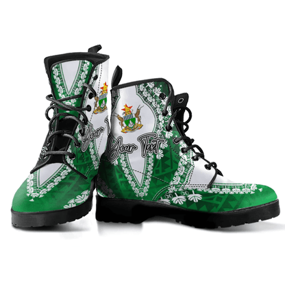 Africa Boots Sudan Green Version Leather Boots Vintage African Dashiki