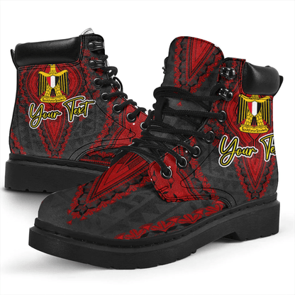 Africa Boots Egypt Black Version All Season Boots Vintage African Dashiki