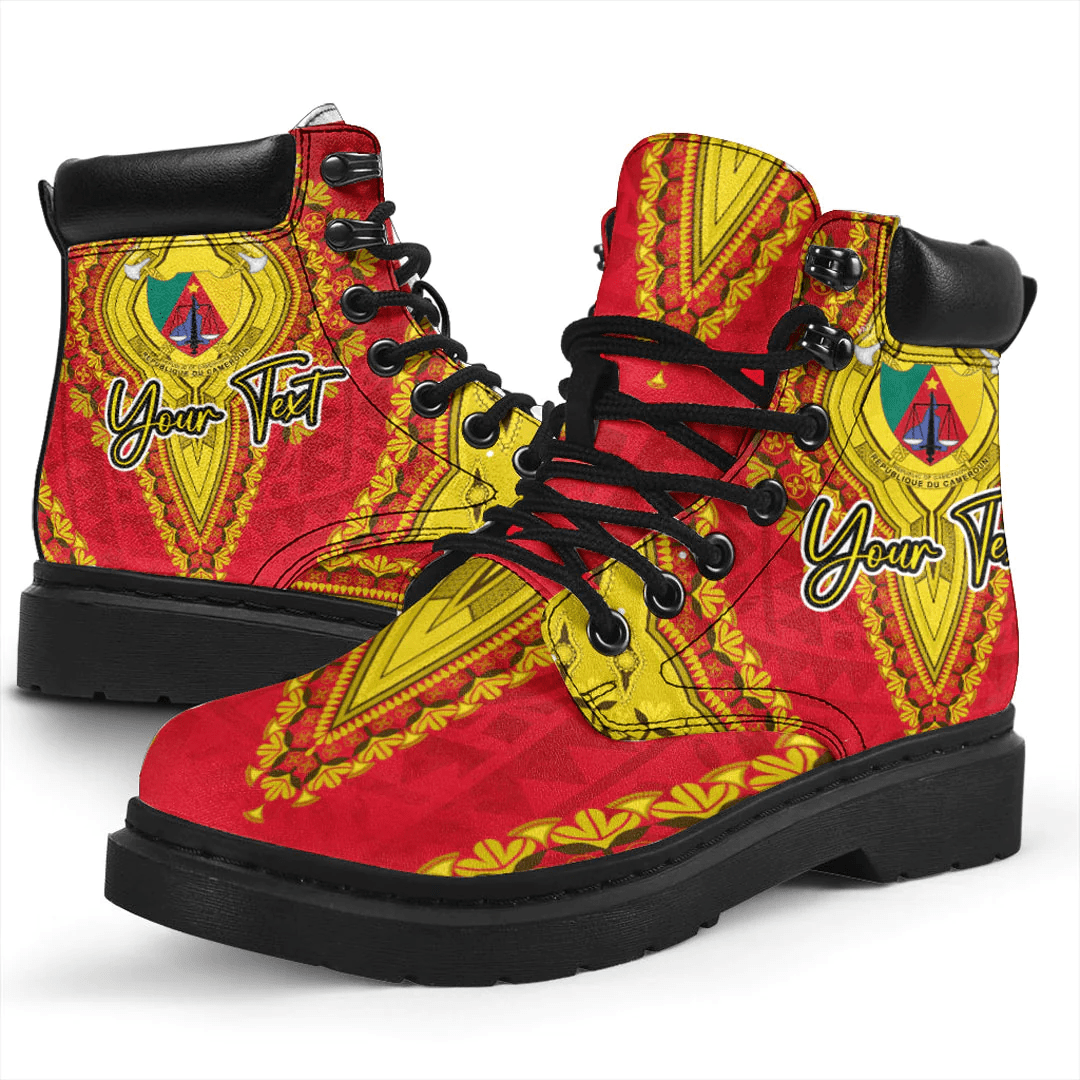 Africa Boots Cameroon Red Version All Season Boots Vintage African Dashiki