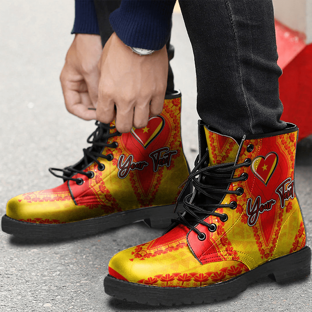 Africa Boots Amhara Yellow Version Ethiopia National Regional State Leather Boots Vintage African Dashiki