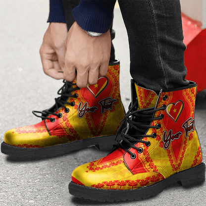 Africa Boots Amhara Yellow Version Ethiopia National Regional State Leather Boots Vintage African Dashiki