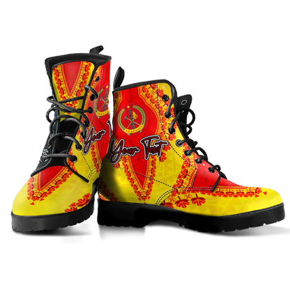Africa Boots Tigray Yellow Version Ethiopia National Regional States Leather Boots Vintage African Dashiki