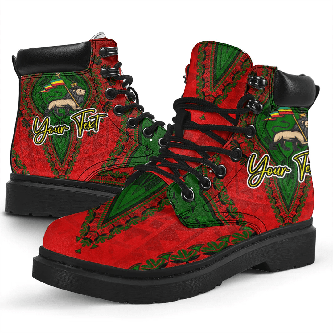 Africa Boots Ethiopia Red Version All Season Boots Vintage African Dashiki