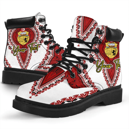 Africa Boots Tunisia White Verseion All Season Boots Vintage African Dashiki