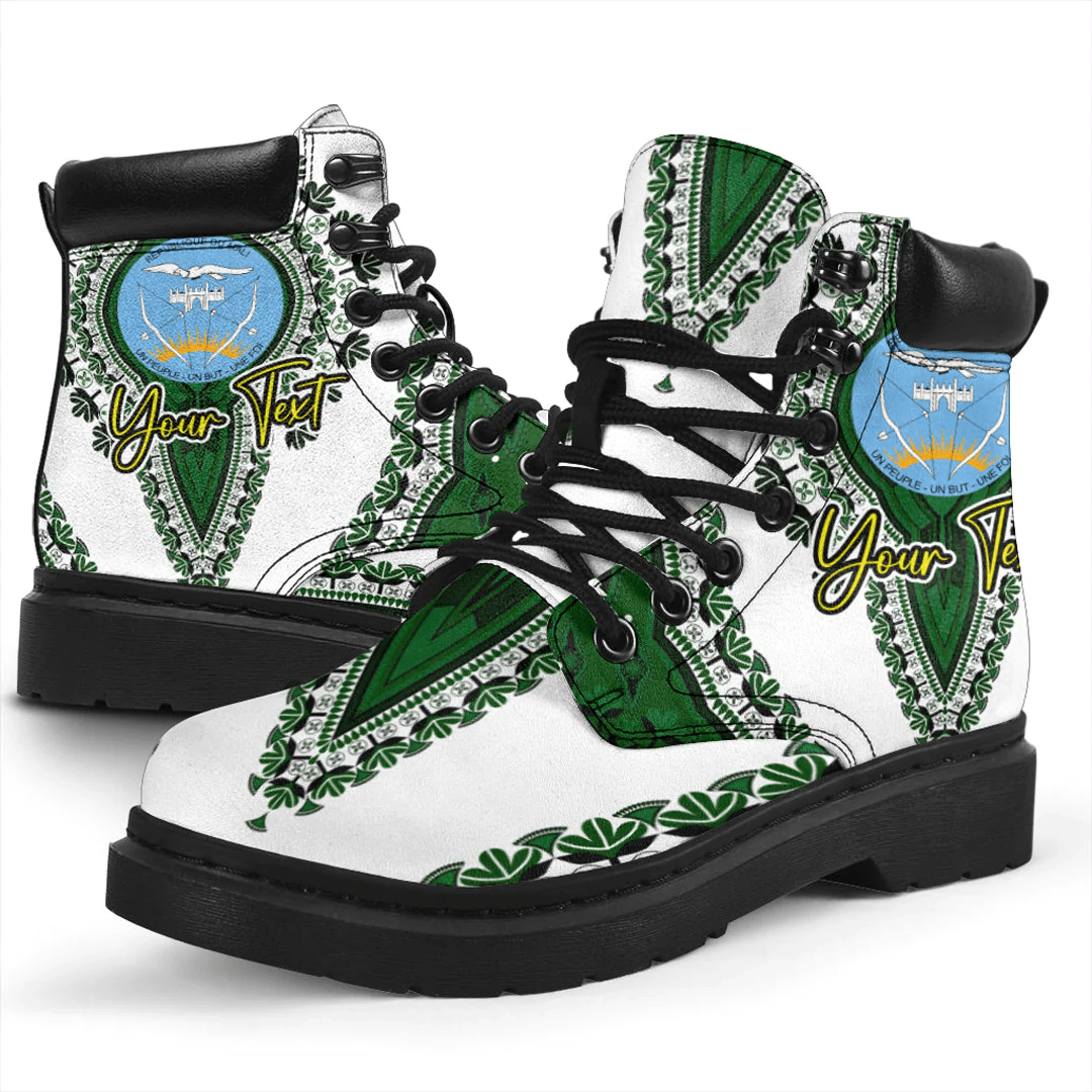 Africa Boots Mali White Version All Season Boots Vintage African Dashiki