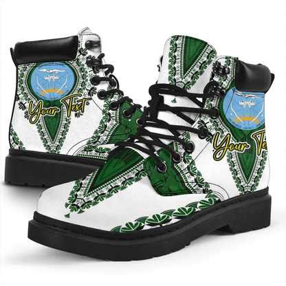 Africa Boots Mali White Version All Season Boots Vintage African Dashiki