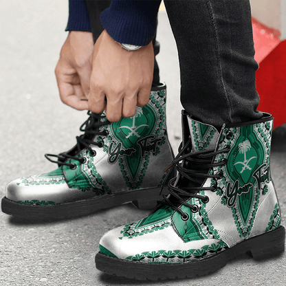 Africa Boots Saudi Arabia White Version Leather Boots Vintage African Dashiki